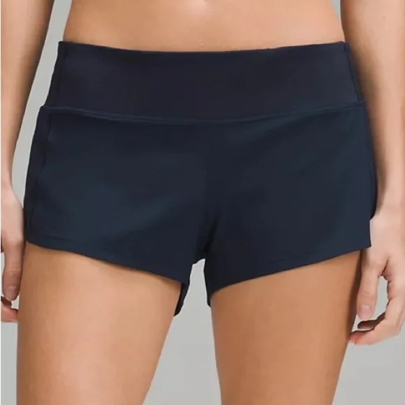 NWT LULULEMON SPEED UP LR SHORT 2.5 LINED NAVY - 10 - Picture 2 of 4